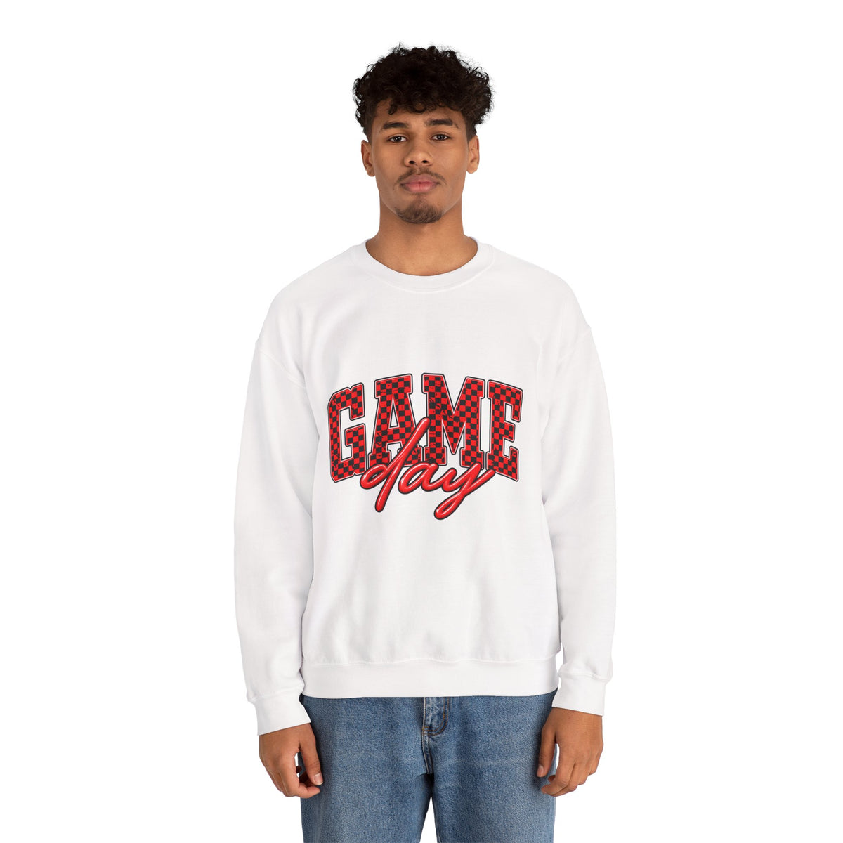 Game Day Crewneck Sweatshirt — Marquee Lettering Sports Pullover