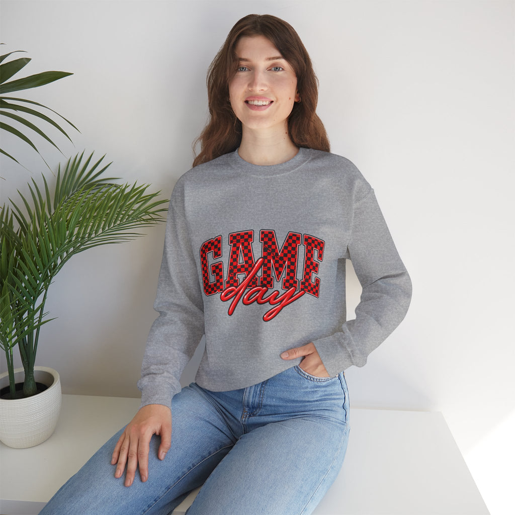 Game Day Crewneck Sweatshirt — Marquee Lettering Sports Pullover