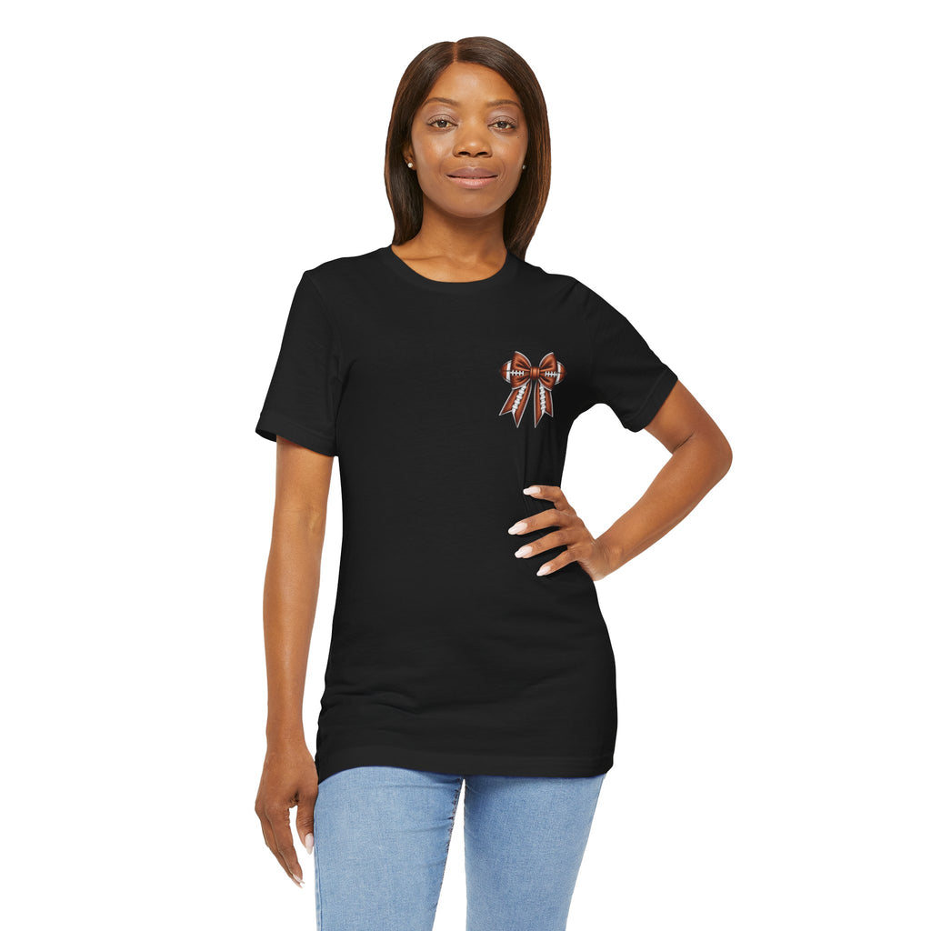 Football Mom T-Shirt — "My Heart Is On The Line" Graphic Tee for Game Day