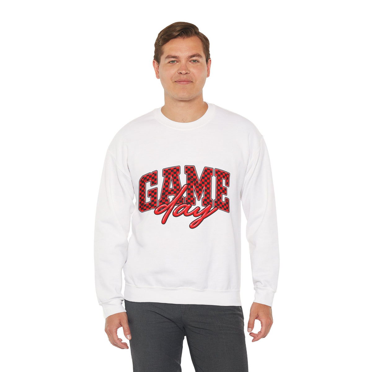 Game Day Crewneck Sweatshirt — Marquee Lettering Sports Pullover