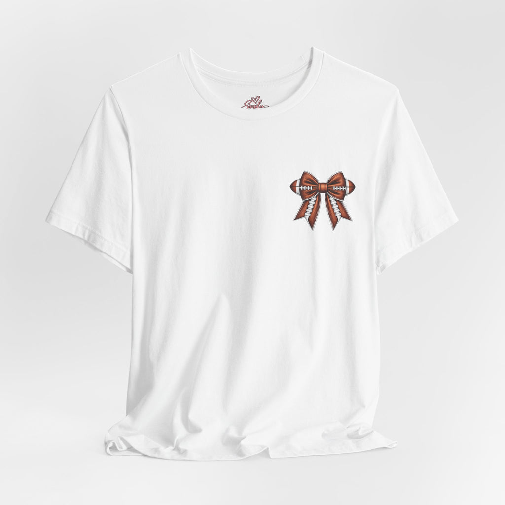 Football Mom T-Shirt — "My Heart Is On The Line" Graphic Tee for Game Day