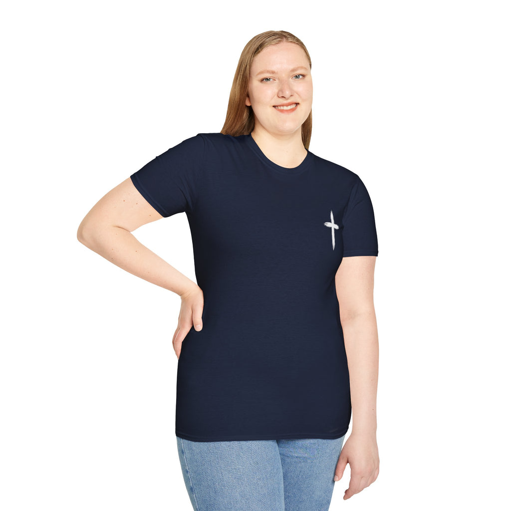 Christian Cross Pocket T-Shirt — Minimal Faith Graphic Tee