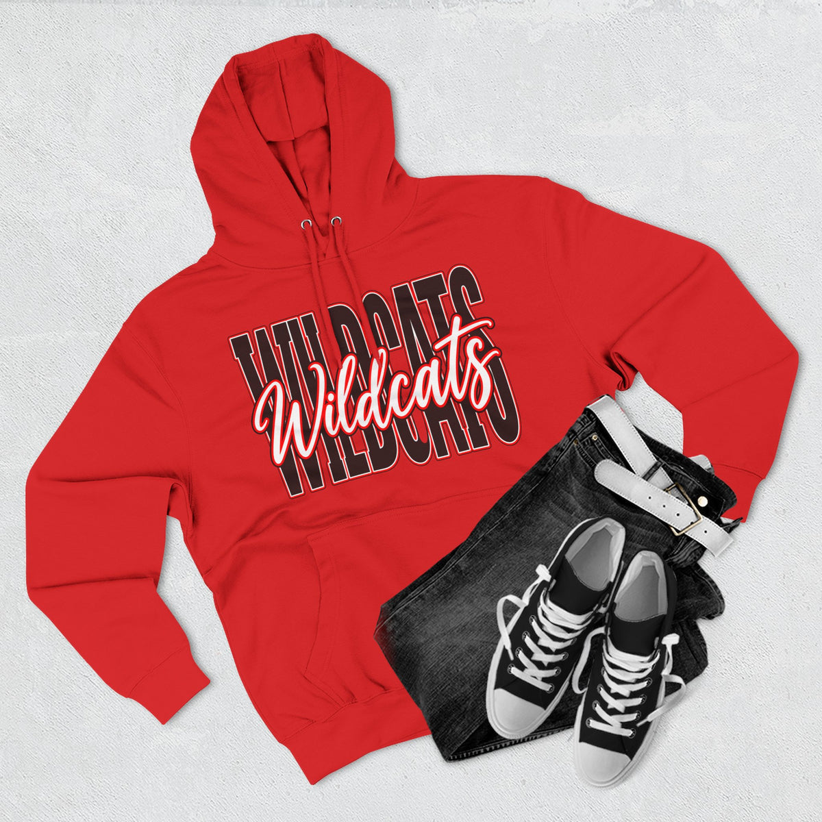 Three-Panel Fleece Hoodie