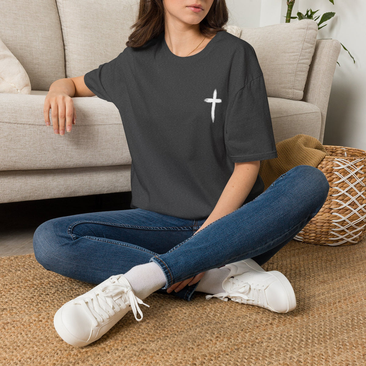 Christian Cross Pocket T-Shirt — Minimal Faith Graphic Tee