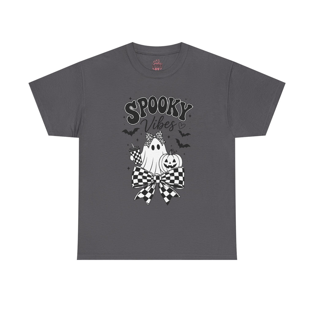 Spooky Vibes Tee — Cute Ghost & Pumpkin Halloween T‑Shirt