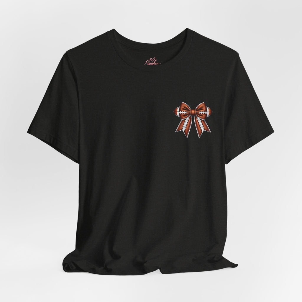 Football Mom T-Shirt — "My Heart Is On The Line" Graphic Tee for Game Day