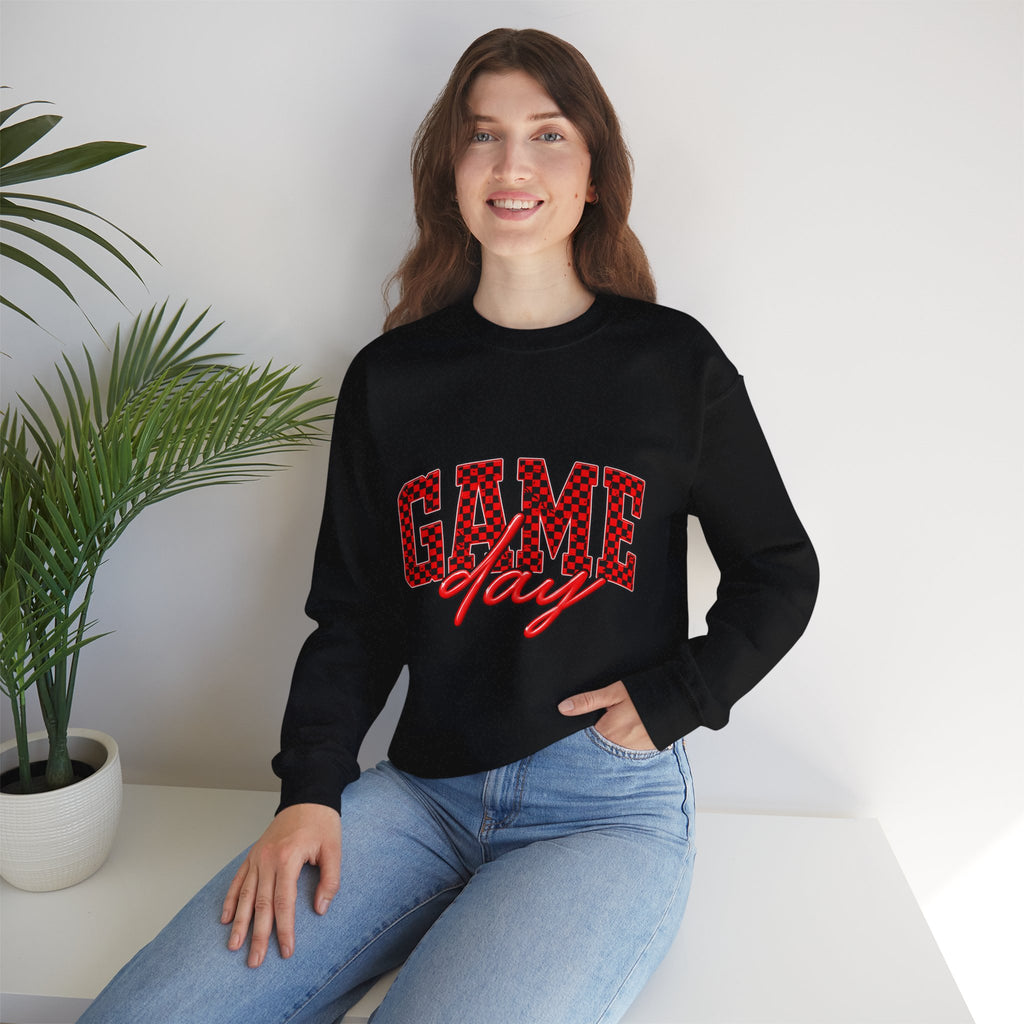Game Day Crewneck Sweatshirt — Marquee Lettering Sports Pullover