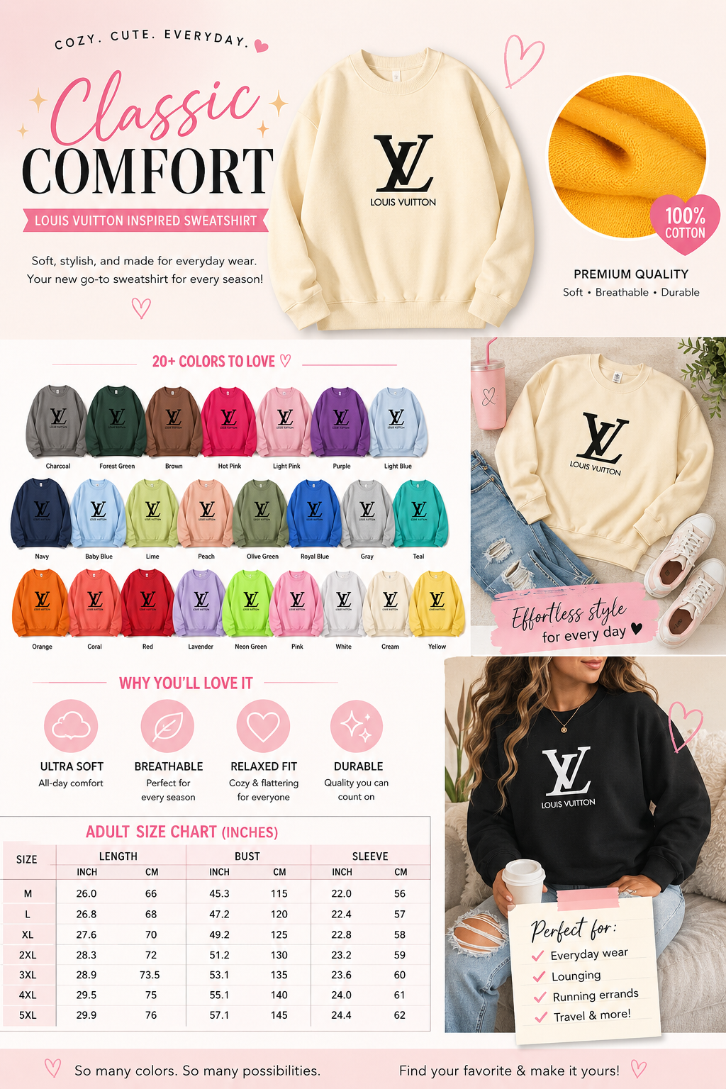 ✨ Classic Comfort LV Sweatshirt