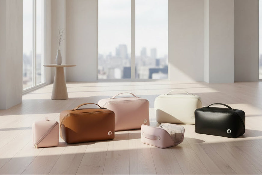 Cosmetic or travel organizer bag available in four different colors