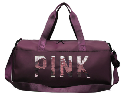 Large Capacity Sequins Decor Travel Duffle Bag